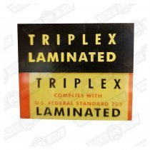 DECAL-WINDSCREEN-'TRIPLEX LAMINATED' (double sided)