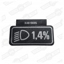 DECAL-'HEADLAMP LEVELLING'