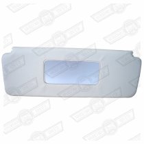 SUN VISOR-WHITE/BLACK - WITH MIRROR-'69 ON