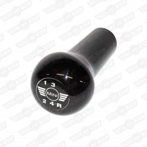GEAR KNOB-BURR WALNUT WITH SILVER EMBLEM