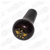 GEAR KNOB- BURR WALNUT WITH GOLD EMBLEM