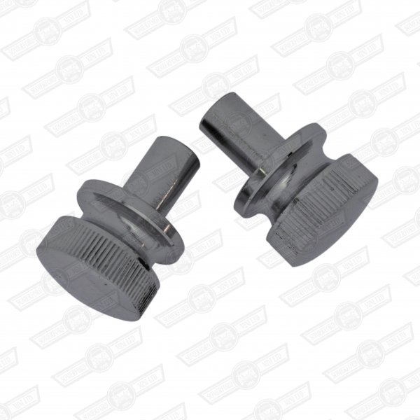 ROCKER COVER SECURING BUTTONS- CHROME- PAIR