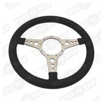 MOTOLITA STEERING WHEEL MK4 14'' LEATHER POLISHED SPOKE FLAT