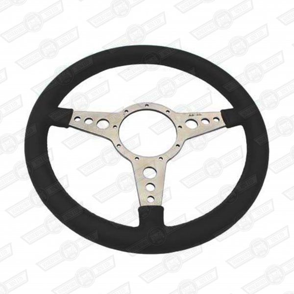 MOTOLITA STEERING WHEEL MK4 14'' LEATHER POLISHED SPOKE FLAT