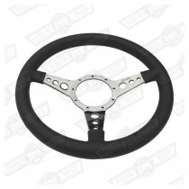 MOTOLITA STEERING WHEEL MK4 14'' LEATHER POLISHED SPOKE DISH
