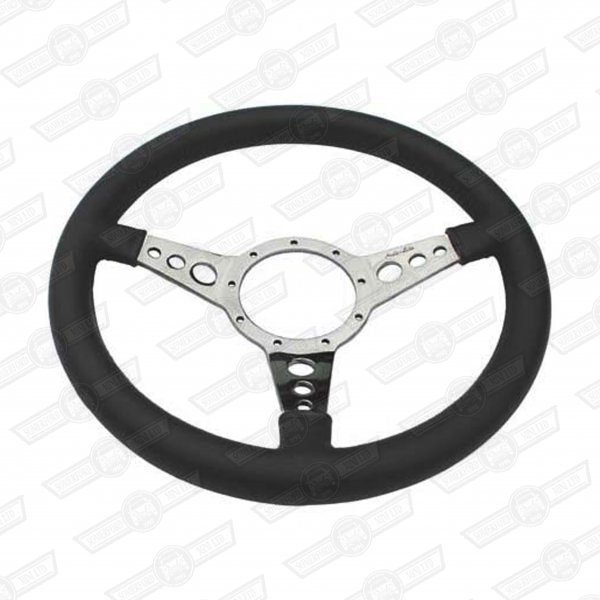 MOTOLITA STEERING WHEEL MK4 14'' LEATHER POLISHED SPOKE DISH