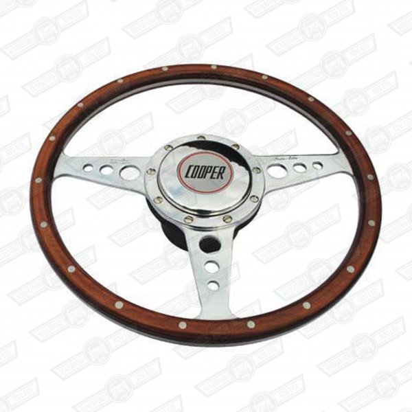 MOTOLITA WHEEL COOPER SIG.13'' WOOD FLAT'67> inc boss & cap