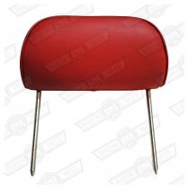 HEADREST-TWIN STALK-RED LEATHER-MAYFAIR/ MONTE CARLO