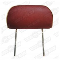 HEADREST-TWIN STALK GRENADINE RED/LIGHT STONE BEIGE-MINI 40
