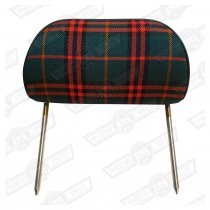 HEADREST-SPI GREEN TARTAN/GREEN PLAIN/BLACK TARTAN-BALMORAL
