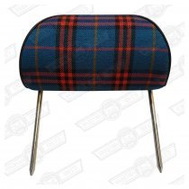 HEADREST-SPI BLUE TARTAN/BLUE PLAIN/BLACK-SIDEWALK