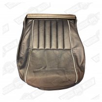COVER-FRONT SEAT CUSHION-LEATHER-PRUSSIAN BLUE/LSB-MINI '40'