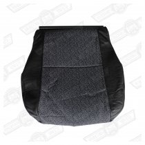 COVER-FRONT SEAT CUSHION-BLACK/MET. SILVER RAVIOLI-COOPER
