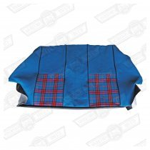 COVER-REAR SEAT SQUAB-BLUE TARTAN/BLUE PLAIN/BLACK-SIDEWALK