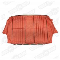 COVER-REAR SEAT SQUAB-LEATHER-GRENADINE RED/BLACK-'40'