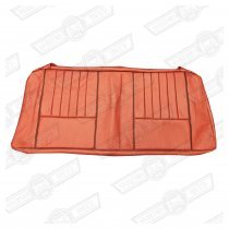 COVER-REAR SEAT CUSHION-GRENADINE RED/BLACK -'40' &COOPER LE