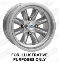 MINILITE WHEEL- 4.5''x10'' MINI (drum brakes) SILVER