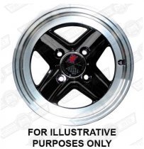REVOLUTION 4 SPOKE 7 x 13 SILVER RIM, BLACK SPOKES