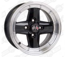 REVOLUTION 4 SPOKE SPLIT RIM REPLICA 7 x 13 SILVER/BLACK