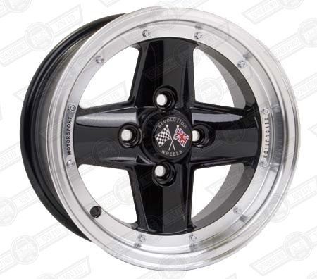 REVOLUTION 4 SPOKE SPLIT RIM REPLICA 7 x 13 SILVER/BLACK