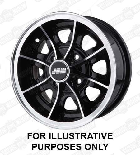 D1 ALLOY WHEEL-5'' x 12'' BLACK/SILVER RIM