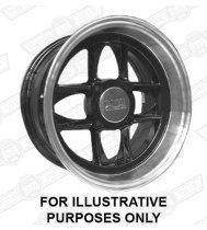 MAMBA ALLOY WHEEL- 5'' x 10'' BLACK/POLISHED RIM