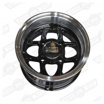 MAMBA ALLOY WHEEL- 6'' x 10'' BLACK/POLISHED RIM