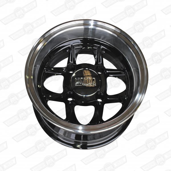 MAMBA ALLOY WHEEL- 6'' x 10'' BLACK/POLISHED RIM
