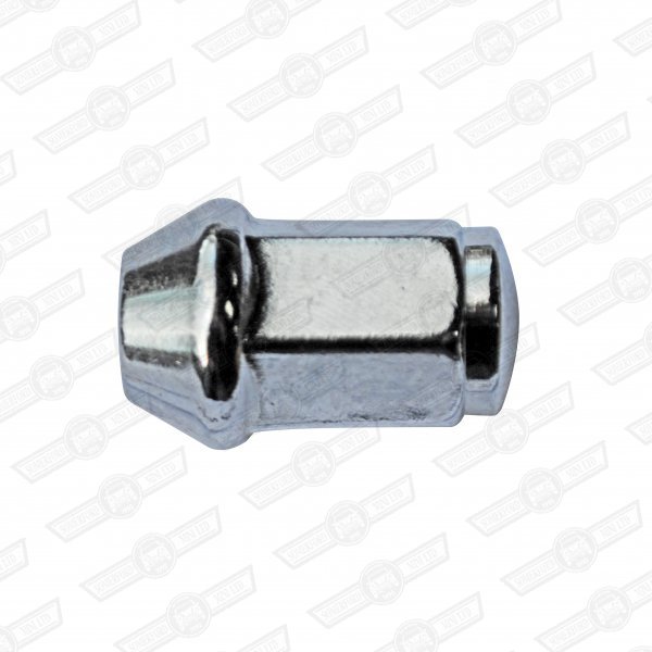 WHEEL NUT-CHROME, 60 DEG.BULGE TAPERED SEAT,12'' WHEELS ETC