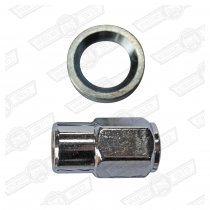 WHEEL NUT-CHROME,ORIGINAL DUNLOP ETC. (FLAT WASHER)