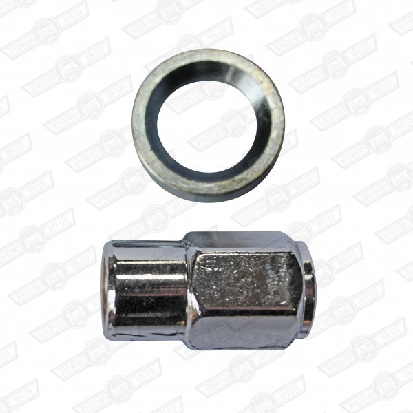 WHEEL NUT-CHROME,ORIGINAL DUNLOP ETC. (FLAT WASHER)