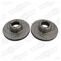 BRAKE DISC- METRO 4 POT VENTED, DRILLED AND GROOVED