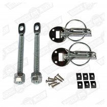 COMPETITION STAINLESS BONNET PINS-QUICK RELEASE TYPE, PAIR