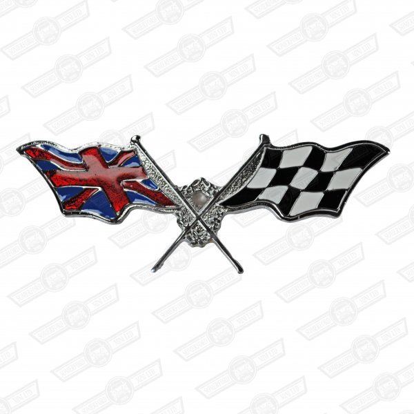 BADGE-'CROSSED FLAGS'