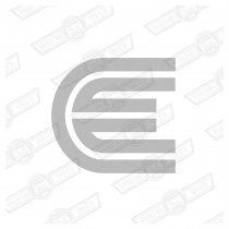 DECAL-BOOT LID-'E'-SILVER-'83-'88
