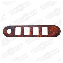 SWITCH PANEL-BURR WALNUT,4 SWITCH & 1 CABLE HOLE