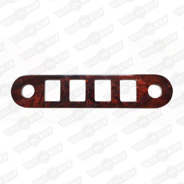 SWITCH PANEL- BURR WALNUT,4 SWITCH & 2 CABLE HOLES