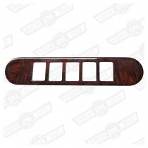 SWITCH PANEL-BURR WALNUT, 5 SWITCH HOLES ONLY