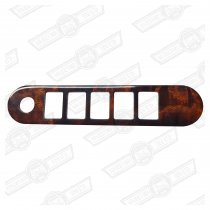 SWITCH PANEL-BURR WALNUT, 5 SWITCH & 1 CABLE HOLE