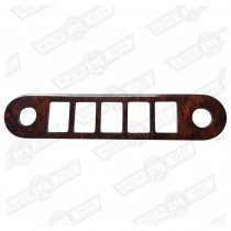 SWITCH PANEL- BURR WALNUT, 5 SWITCH & 2 CABLE HOLES