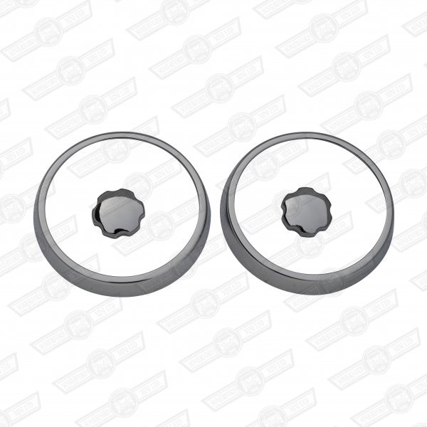 CHROMED PLASTIC FACE VENT BEZEL SET (2)