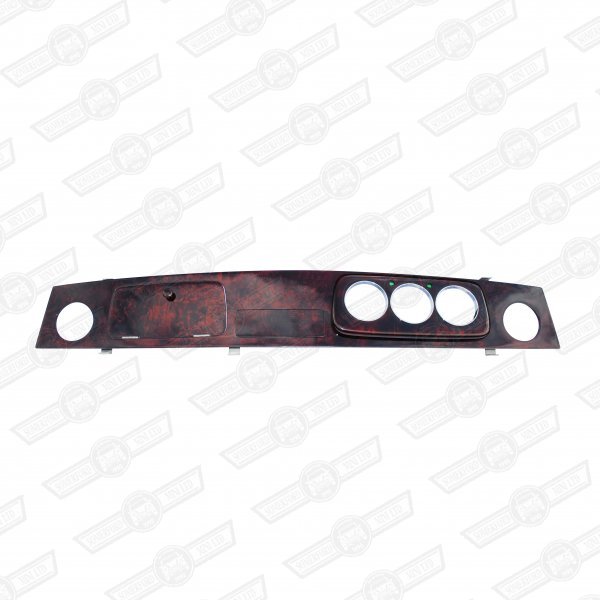 DASH-WALNUT-3 CLOCK CHROME BEZELS RHD
