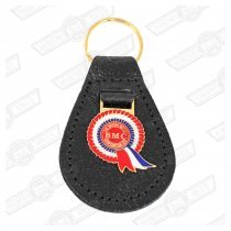 KEY FOB- BLACK LEATHER,'BMC'