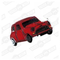 BADGE-LAPEL-RED MINI