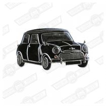 BADGE-LAPEL-BLACK MINI