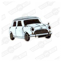 BADGE-LAPEL-WHITE MINI