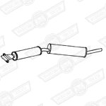 EXHAUST SYSTEM-TWIN BOX-CAT BACK-998cc-JAPAN-'85-'92