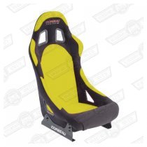 CORBEAU FORZA SPORT SEAT-BLACK OUTER, YELLOW INNER, CLOTH