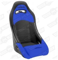 CORBEAU NEW CLUBMAN SEAT-BLACK OUTER/BLUE INNER, CLOTH
