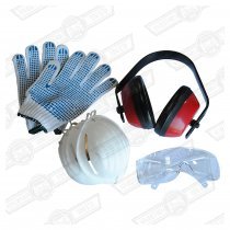 SAFETY KIT- 4 PIECE (ear defenders,glasses,gloves,5 masks)